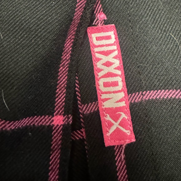 Dixxon Flannel "Hope" Black Pink Plaid Long Sleeve Breast Cancer XL Western Moto - Picture 4 of 9